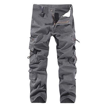 TIMIFIS Pantalon Cargo Droit en Coton pour Homme, Décontracté, Uni, à Boutons et Fermeture Éclair, avec Multiples Poches, Pantalon Long, Quotidien, Extérieur, Travail