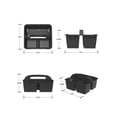 thumbnail image 2 of Storex Small Plastic Caddy, Rectangular Desktop Craft and Hobby Organizer, 8.75’’ x 7.67’’ x 4.44’’, Black, 2 of 7