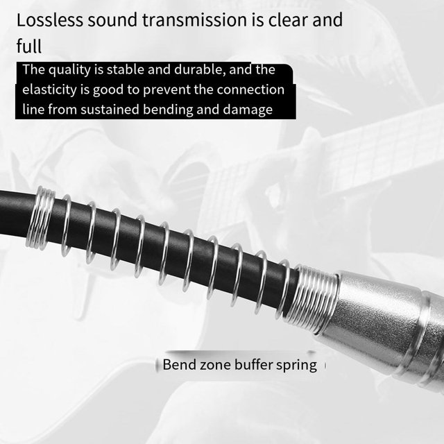 Langgg Guitar Pedal Audio Cable Musical Instrument Cord 6.35mm Electric Box Guitars Effect Wire Connector for Playing 10m