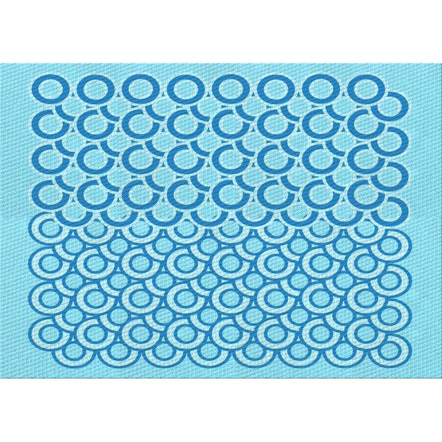 Ahgly Company Tapis Rectangulaire Lavable en Machine Intérieur Transitionnel Bleu, 5 Pieds x 8 Pieds