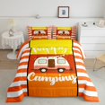 thumbnail image 2 of Erosebridal Happy Camping Bedding Twin Comforter Set,Camper RV Car Down Comforter,Stripes Bedroom Decor,Reversible,Lightweight,2-Piece, 2 of 7