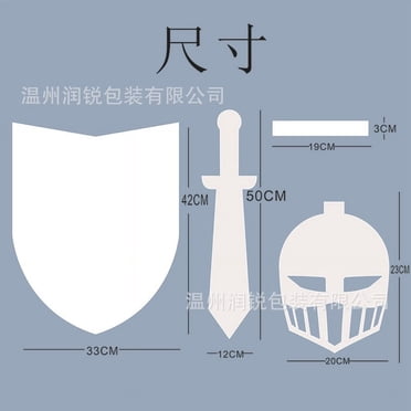 KAKOWELY 12pcs Toy Sword for Kids Roman Sword Pirate Sword for Boys Pretend Play Knight Costume Role Play Accessory Halloween White,19.65X"X4.92"X0.04"
