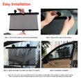 thumbnail image 4 of Homeya Baby Car Window Sun Shades Adjustable Roller Shield , 2 Pack, For Kids Pets, 4 of 8