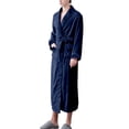 thumbnail image 4 of Women'S Double Pocket Flannel Bathrobe Soft And Warm Double Faced Velvet Bathrobe Pajamas And Home Wear Bathrobe Robe, 4 of 6