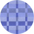 thumbnail image 1 of Ahgly Tapis d'Intérieur Lavable en Machine Carré Transitionnel Bleu Ciel, 3 Pieds Carré, 1 of 7
