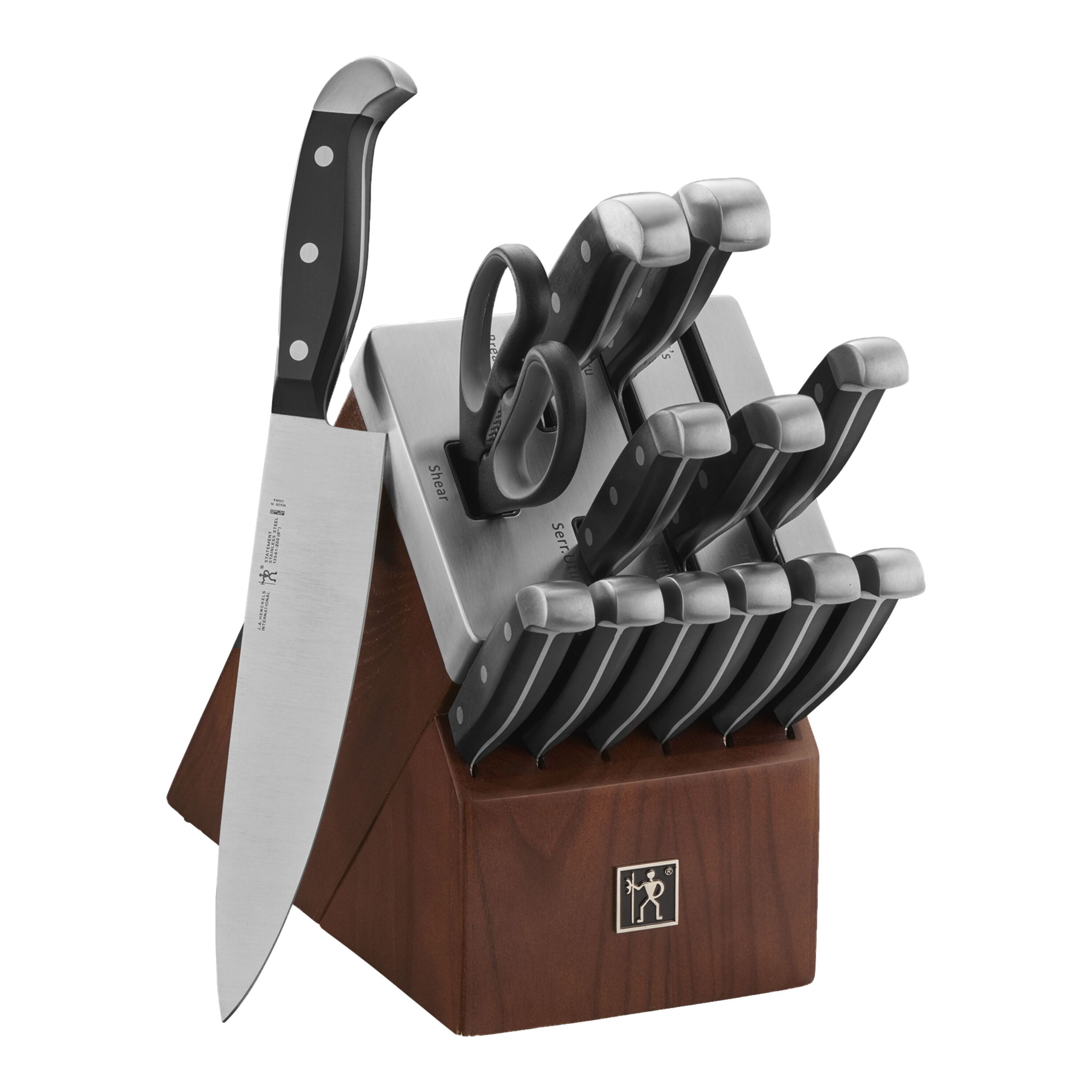 HENCKELS Statement 14 Piece Self Sharpening Block Set, Brown