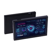5-Inch IPS USB Moniteur sous-écran pour ordinateurs avec TYPE-C Connexion - Surveillance du système en temps réel, thèmes personnalisés & Options d'installation faciles, noir