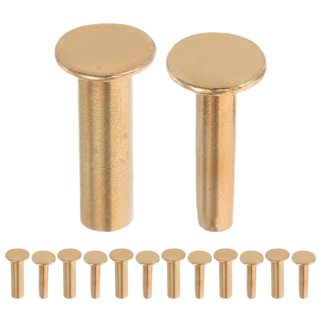 7 Paires de Rivets pour Poignée de Couteau de Cuisine Kit de Fixation de Poignée de Couteau Bricolage Attaches en Cuivre Poignées de Couteau Rivet de Prise de Remplacement pour