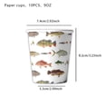 thumbnail image 3 of CaiYueKe 10PCS Fishing Birthday Party Decorations Gone Fishing Party Decorations Include Disposable Tableware Dessert Plates, Paper Plates, Cups for Fisherman Birthday Decorations, 3 of 4