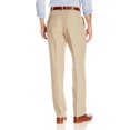 thumbnail image 2 of Haggar Men's Performance Solid Gabardine Straight Fit Plain Front Slack, Tan, 34x32, 2 of 3