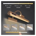 thumbnail image 2 of Led Rechargeable Wall Lamp, Modern Remote Control 3color Dimming Gold Bathroom Mirror Light, Aluminum Picture Lights For Hotel ,Adjustable Lighting Angle, 2 of 7