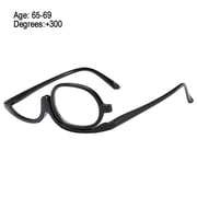 Foldable Rotatable Bifocal Reading Glasses for Hands-Free Makeup Application with Enhanced Precision and Clear Vision