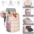 thumbnail image 3 of Colorful Abstract Geometric Cooler Backpack - 20L Insulated Leakproof Lunch Bag, Plaid Stripes, 3 of 3