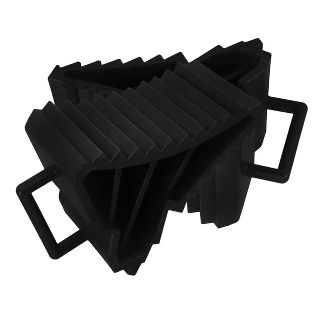 LEEYNEER Rubber Wheel Chocks for Rv Trailer Wedge Trucks Stopper Car Travel Black