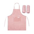thumbnail image 1 of Waterproof Fabric Striped Anti-Fouling Apron Sleeves Housework Restaurant Home Cleaning Two-Piece Kitchen（Red）, 1 of 6