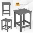 thumbnail image 3 of Costway 14" Patio Adirondack Side End Table HDPE Square Weather Resistant Garden Grey, 3 of 9