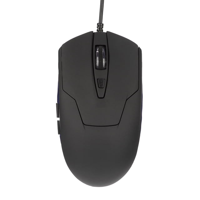 Souris Filaire, Type C Bleu Rétroéclairé Souris de Bureau Design Ergonomique Touches Multimédia Roue Antidérapante pour Jeu