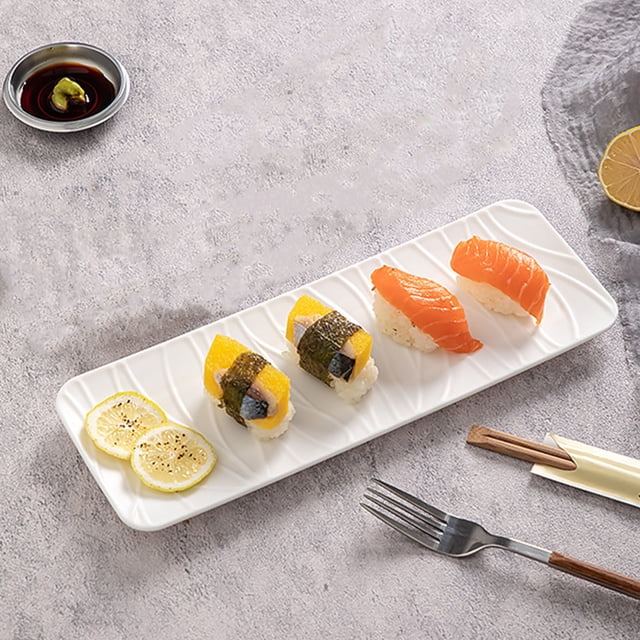 TACILIP Kitchen Utensils & Gadgets, Sushi Long Rectangle And Cake Trays Plastic Platters For Par And Entertaining, Men Gifts