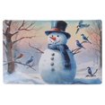 thumbnail image 1 of Plastic Placemat Blue Jay and Snowman - Set of 12, 1 of 3
