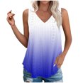 thumbnail image 1 of Plebaso Womens Tank Tops V Neck Gradient Lightweight Eyelet Shirts Flowy Loose Summer Sleeveless Blouses, 1 of 7