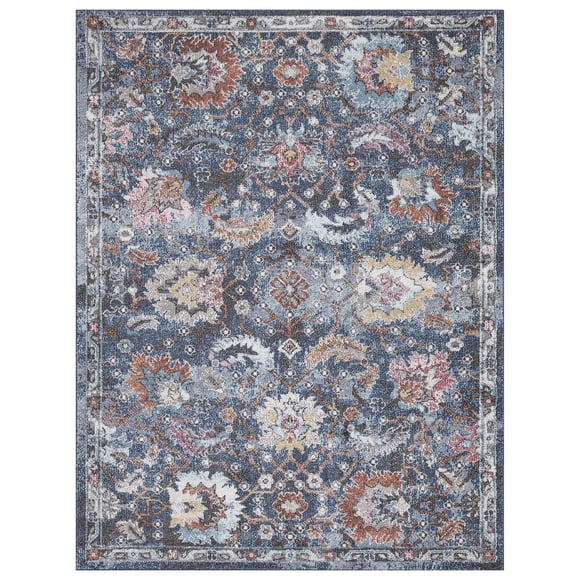 Tapis multicolore Floral Mainstays, 5 pi x 7 pi