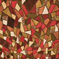 thumbnail image 1 of Ahgly Company Tapis d'Intérieur Lavable à la Machine, Carré, Transitionnel, Orange, Tapis de Zone, 8 Pieds Carré, 1 of 7