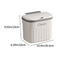 thumbnail image 3 of TIMIFIS Rubbish Bin Kitchen Waste Bin Wall-Mounted Suitable for Household Bathroom Kitchen Bedroom with Lid Waste Basket Kitchen Waste Special Storage Bin Cleaning Supplies, 3 of 8