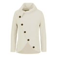 thumbnail image 4 of EGNMCR Chandail à Col Roulé pour Femmes, Chandails pour Femmes Femmes Bouton Chandail à Manches Longues Chandail Molletonné Chandail Hauts Blouse Chemise Unie Femmes Chandail, 4 of 5