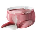 thumbnail image 1 of B91xZ Boxeurs pour Hommes en Coton Doux et Respirant avec Ceinture Confortable, Rouge P, 1 of 4