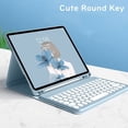 thumbnail image 4 of MYKOMI Color Keyboard for Samsung Galaxy Tab S8 Plus / S7 FE 2021 / S7 Plus 12.4 Inch Keyboard Case Cute Round Key Wireless Movable Keyboard Cover with S Pen Holder, 4 of 7