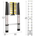thumbnail image 2 of (12.5Ft/3.8M) Telescoping Ladders?EN131Standards Multi-Purpose Folding Aluminum Extension Ladder, 2 of 5