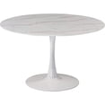 thumbnail image 3 of Leo White Round Faux Marble Dining Table with Tulip Base 36", 3 of 3