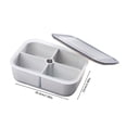 thumbnail image 3 of RRJ 4 Compartment Snackle Box Container For Fridge, Divided Food Storage Tray With Lid, Clear Plastic Refrigerator Organizer Bins For Snacks Fruits Vegetables Meal Prep, 3 of 6
