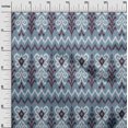 thumbnail image 2 of oneOone Viscose Jersey Fabric Chevron & Swirl Ikat Decor Fabric Printed BTY 60 Inch Wide, 2 of 5