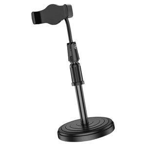 HONMEET Stable Desk Phone Stand Black Plastic Adjustable Holder for Mobile Phones