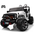 thumbnail image 1 of VOLTZ TOYS Jeep Wrangler Style 24V 2-Seater Kids Ride-On Car Truck, Classic Motorized Off-Road Toy Vehicle with Parent Remote Control, All-Terrain Wheels, White, 1 of 9