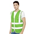 thumbnail image 1 of TOPTIE Class 2 High Visibility Zipper Front Safety Vest 9 Pockets and Reflective Strips Meets ANSI/ISEA Standards, 1 of 7