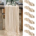 thumbnail image 1 of Chmadoxn Tablecloths,Picnic Table Cover,Table Cover Pleated Gauze Table Flag Rural Wedding Party Table Decoration Festival desk cover, 1 of 8