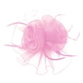 thumbnail image 4 of XASZHN Bridal Headband with Organdy Feather Fascinator Hair Clip for Weddings Events Pink_004 One Size, 4 of 4