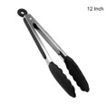 thumbnail image 1 of Silicone Kitchen Food Tongs Stainless Steel Handheld with Non-Stick Silicone Tips High Heat Resistant For Cooking, 1 of 2