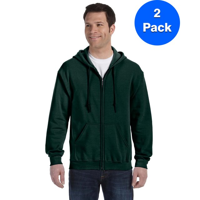 Gildan Sweat à Capuche Zippé Intégral pour Hommes - G186 (Lot de 2)
