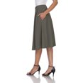 thumbnail image 2 of White Mark Women's Mid Length Fit and Flare Skirt, 2 of 5