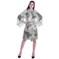 thumbnail image 2 of Moomaya Printed Womens Kimono Sleeve Robes Satin Silk Getting Ready Bridal Robe Coverup, 2 of 7
