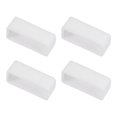 thumbnail image 1 of Unique Bargains Watch Band Strap Loops Silicone for 19mm Width Watch Band, White 4 Pack, 1 of 5