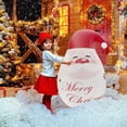 thumbnail image 3 of Inflatable Santa Claus Tumbler Yard Decor Sandbag Base Outdoor Christmas Decoration, Windproof PVC Holiday Figure, 3 of 9