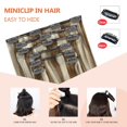 thumbnail image 5 of UGOTRAYS Clip In Extensions Real Human Hair Balayage Light Brown to Bleach Blonde Highlights Remy Human Hair Extensions 15 Inch 70g Double Weft 7pcs #6p613 Human Hair Clip in Extensions, 5 of 5