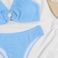 thumbnail image 3 of Birdeem Womens Split Solid Bikini Two-Piece Swimsuit, 3 of 6