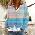 thumbnail image 2 of MeetoTime Women's 2024 Fall Knit Cardigans Open Front Long Sleeve V Neck Button Loose Cardigan Sweaters, 2 of 5