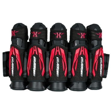 HK Army Zero G 2.0 Harnais de Paintball, Lot de 5+4 Pods - Noir/rouge