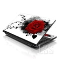 thumbnail image 1 of LSS 17 17.3 Inches Laptop Notebook Skin Sticker Decal Cover for Dell Lenovo Apple Acer Fits 17" to 19" with 2 Wrist Pads - Red Rose Floral, 1 of 1